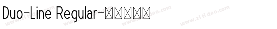 Duo-Line Regular字体转换